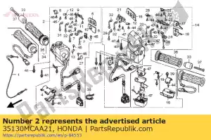 Honda 35130MCAA21 switch assy., starter & s - Bottom side