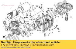 Tutaj możesz zamówić komp. Nadwozia, filtr powietrza od Honda , z numerem części 17211HP1600: