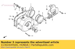 Honda 11361KAY600 lid, l.rr. crankcase nos - image 15 of 15