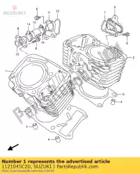 cilinder voor van Suzuki, met onderdeel nummer 1121045C20, bestel je hier online: