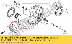 Here you can order the tube, tire (irc) (120/80- from Honda, with part number 42712KT1671: