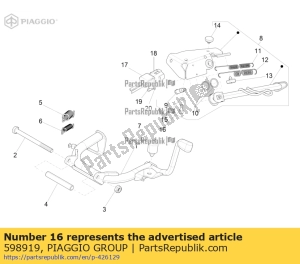 aprilia 598919 parafuso - Lado inferior