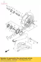 5PW253170000, Yamaha, espaçador, rolamento yamaha  fz mt yzf r 600 1000 1670 2002 2003 2004 2005 2006 2007 2008 2009 2010 2011 2012 2013 2014 2016 2017 2018 2019 2020 2021, Novo