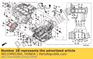 honda 90133MEL000 parafuso, flange, 8x30 - Lado inferior