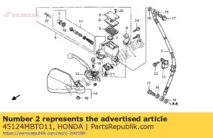 Honda 45124MBTD11 tuyau, fr. frein - La partie au fond