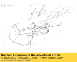 Aprilia AP8127562, Rechter richtingaanwijzer f.lens, OEM: Aprilia AP8127562