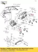 230080053, Kawasaki, presa di corrente, lampada frontale kawasaki zzr  b d f performance sport a zx1400 c e abs h j zzr1400 ninja zx14r brembo ohlins 1400 , Nuovo