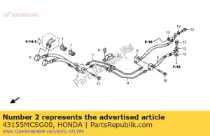 honda 43155MCSG00 clamper, rr. tubo del freno - Il fondo