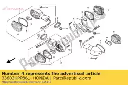 Tutaj możesz zamówić podstawa komp., winker od Honda , z numerem części 33603KPP861: