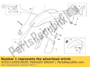 Piaggio Group JC531119201005P przedni b?otnik. szary - Dół