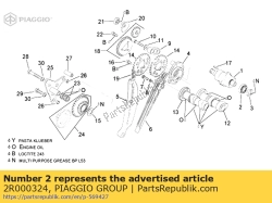 Aprilia 2R000324, Kugellager, OEM: Aprilia 2R000324