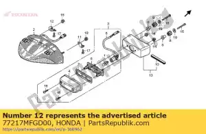 Honda 77217MFGD00 ficar, farol traseiro / - Lado inferior