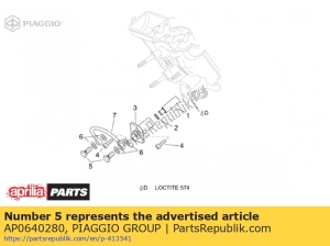 aprilia AP0640280 joint - Bottom side