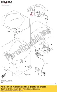 suzuki 4621724F00 almofada, garupa - Lado inferior