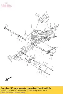 yamaha 4C8222520000 porca - Lado inferior