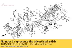 Here you can order the pipe comp., ex. From Honda, with part number 18150MEL013: