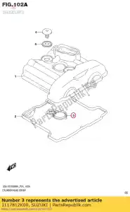 suzuki 1117812K00 junta, tapa de culata cilíndrica no2 - Lado inferior