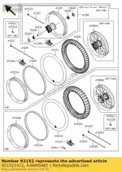 Qui puoi ordinare collare, freno anteriore dr da Kawasaki , con numero parte 921521472: