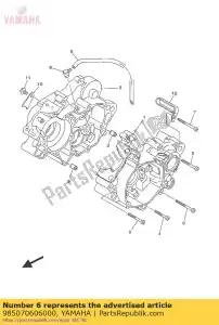 yamaha 985070606000 tornillo, sartén - Lado inferior