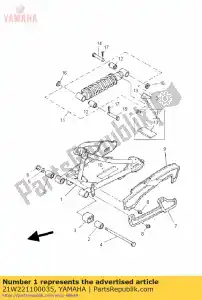 yamaha 21W221100035 braço traseiro comp. - Lado inferior