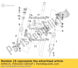 Aprilia 649619, Tornillo, OEM: Aprilia 649619