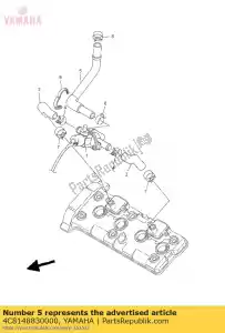 yamaha 4C8148830000 manguera, doblar 3 - Lado inferior