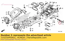 Qui puoi ordinare presa comp., accessorio da Honda , con numero parte 31655HP0A01: