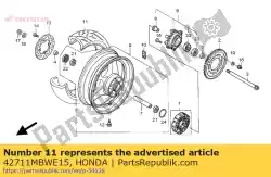 band, achter (bs) van Honda, met onderdeel nummer 42711MBWE15, bestel je hier online: