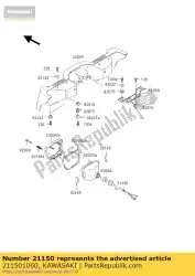 Ici, vous pouvez commander le cordon-assy, ?? Lampe frontale kvf400-c1 auprès de Kawasaki , avec le numéro de pièce 211501060: