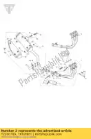 T2200709, Triumph, uitlaat header assy non cat triumph tiger 1050 1050 2007 2008 2009 2010 2011 2012 2013 2014 2015 2016, Nieuw