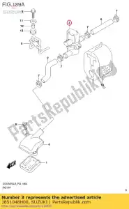 Suzuki 1851048H00 conjunto de válvula, ar - Lado inferior