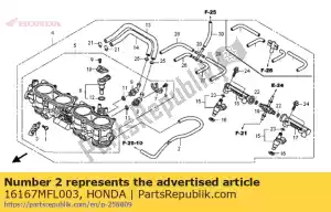 honda 16167MFL003 tube, 3.5x830 - Bottom side