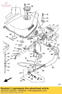 Yamaha 3VD241102003 fuel tank comp. - Bottom side