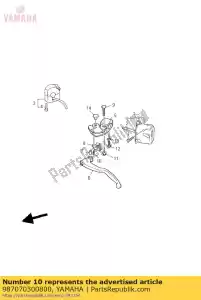 yamaha 987070300800 parafuso, plano - Lado inferior