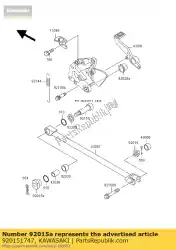 Ici, vous pouvez commander le écrou, 8mm auprès de Kawasaki , avec le numéro de pièce 920151747: