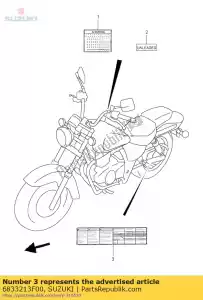 Suzuki 6833213F00 etykieta, informacje o oponach - Dół