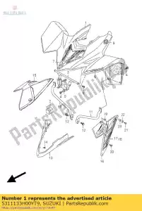 suzuki 5311133H00YT9 spatbord, voor lt - Onderkant