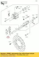 430820100, Kawasaki, pad-assy-brake klx125caf kawasaki  d tracker klx 125 150 230 2010 2011 2012 2013 2015 2016 2017 2018 2019 2020 2021, New
