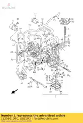 Qui puoi ordinare barburetor, lh da Suzuki , con numero parte 1320101DP0: