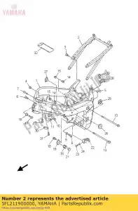 Yamaha 5FL211900000 rear frame comp. - Bottom side