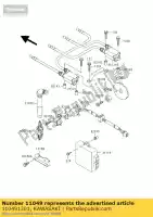 110491301, Kawasaki, haakje kawasaki gpz  e f gpz1100 abs 1100 , Nieuw