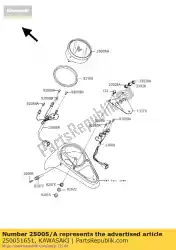 Qui puoi ordinare tachimetro, kph vn1500-g1 da Kawasaki , con numero parte 250051651: