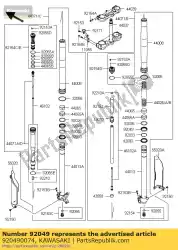 Here you can order the seal-oil from Kawasaki, with part number 920490074: