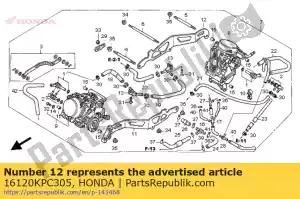 Honda 16120KPC305 placa, r. fique - Lado inferior