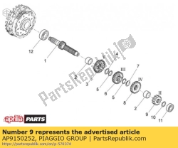 Aprilia AP9150252, Bieg 2a su prim. z = 13, OEM: Aprilia AP9150252