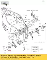 550200478, Kawasaki, guarda, degrau da frente, lh zx600r9f kawasaki  zx 600 2009 2010 2011 2012 2017 2018, Novo