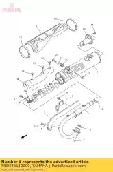 Ici, vous pouvez commander le tuyau, échappement 1 auprès de Yamaha , avec le numéro de pièce 5NDE46110000: