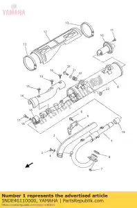 yamaha 5NDE46110000 tuyau, échappement 1 - La partie au fond