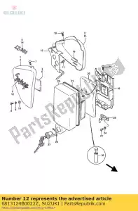 Suzuki 6813124B0022Z emblema, marco co - Lado inferior