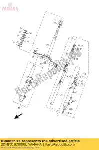 yamaha 2DMF31070000 tubo externo comp - Lado inferior